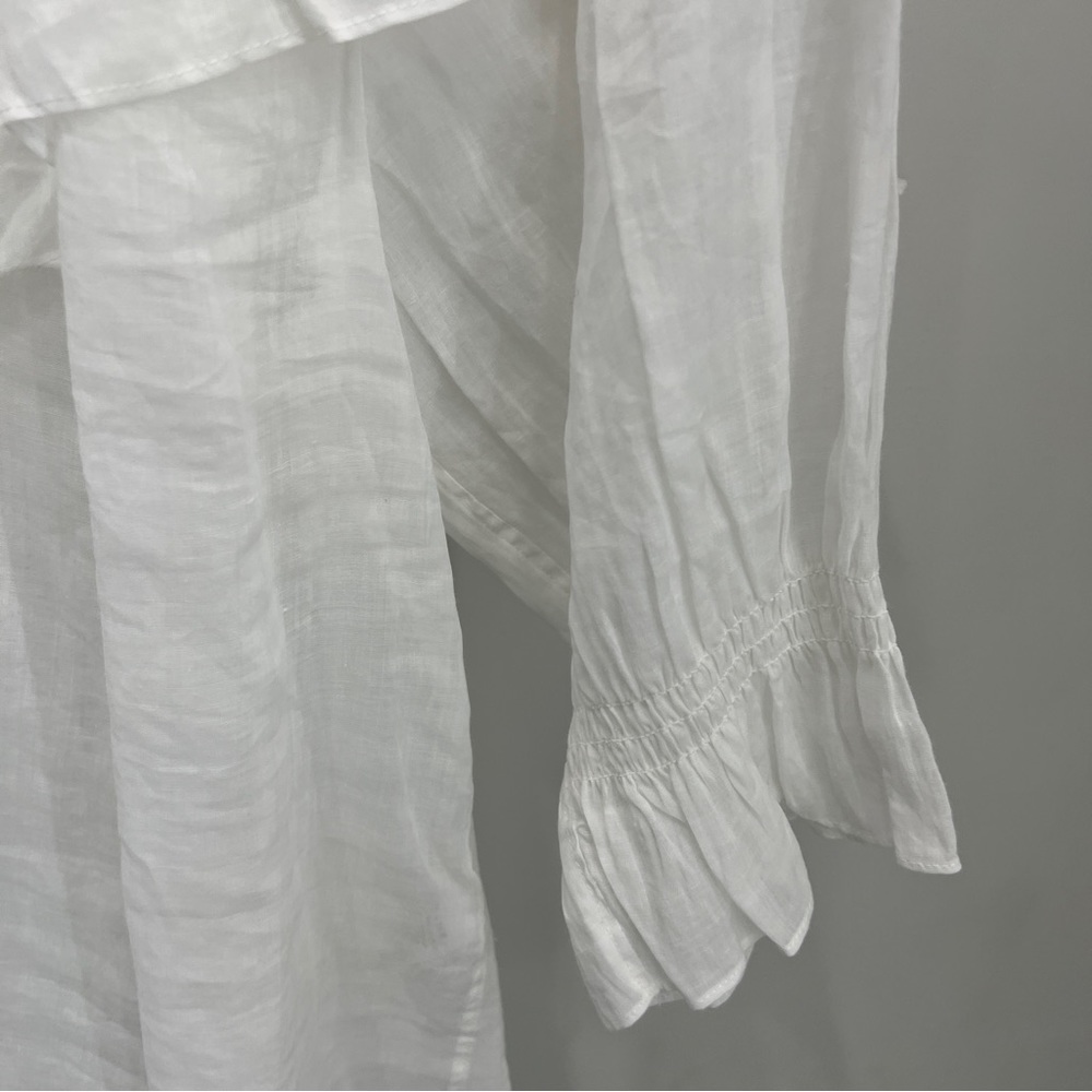 Frame Ruffle Flounce Top Blanc - Picture 3 of 5